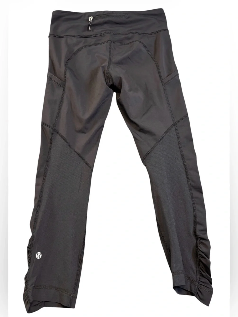 lululemon athletica Black Ruched-Hem Leggings